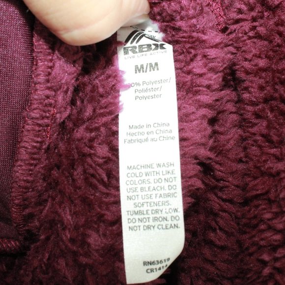 NEW! RBX 100% Polyester 1/4 Zip Sherpa Hooded Pull - Picture 14 of 15